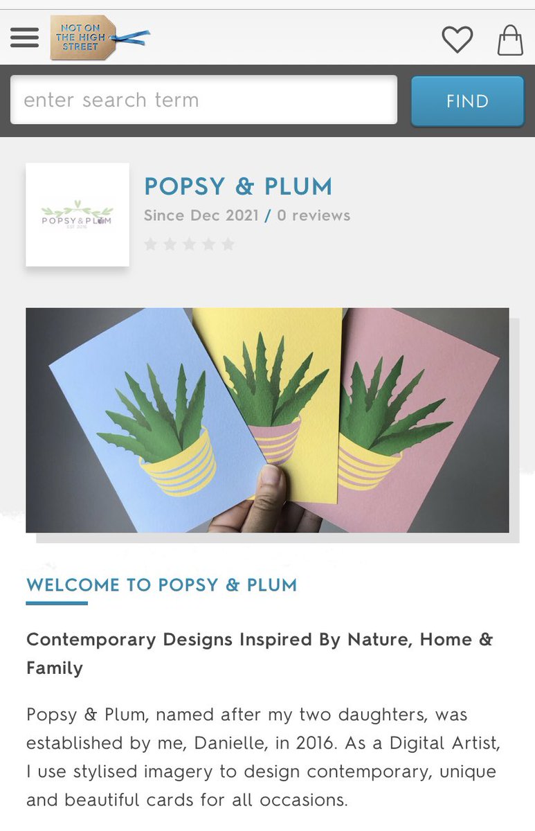 It’s official …. Popsy &amp; Plum is now on Not On The High Street 🎉🥂 #Noths #nothspartner #NotOnTheHighStreet