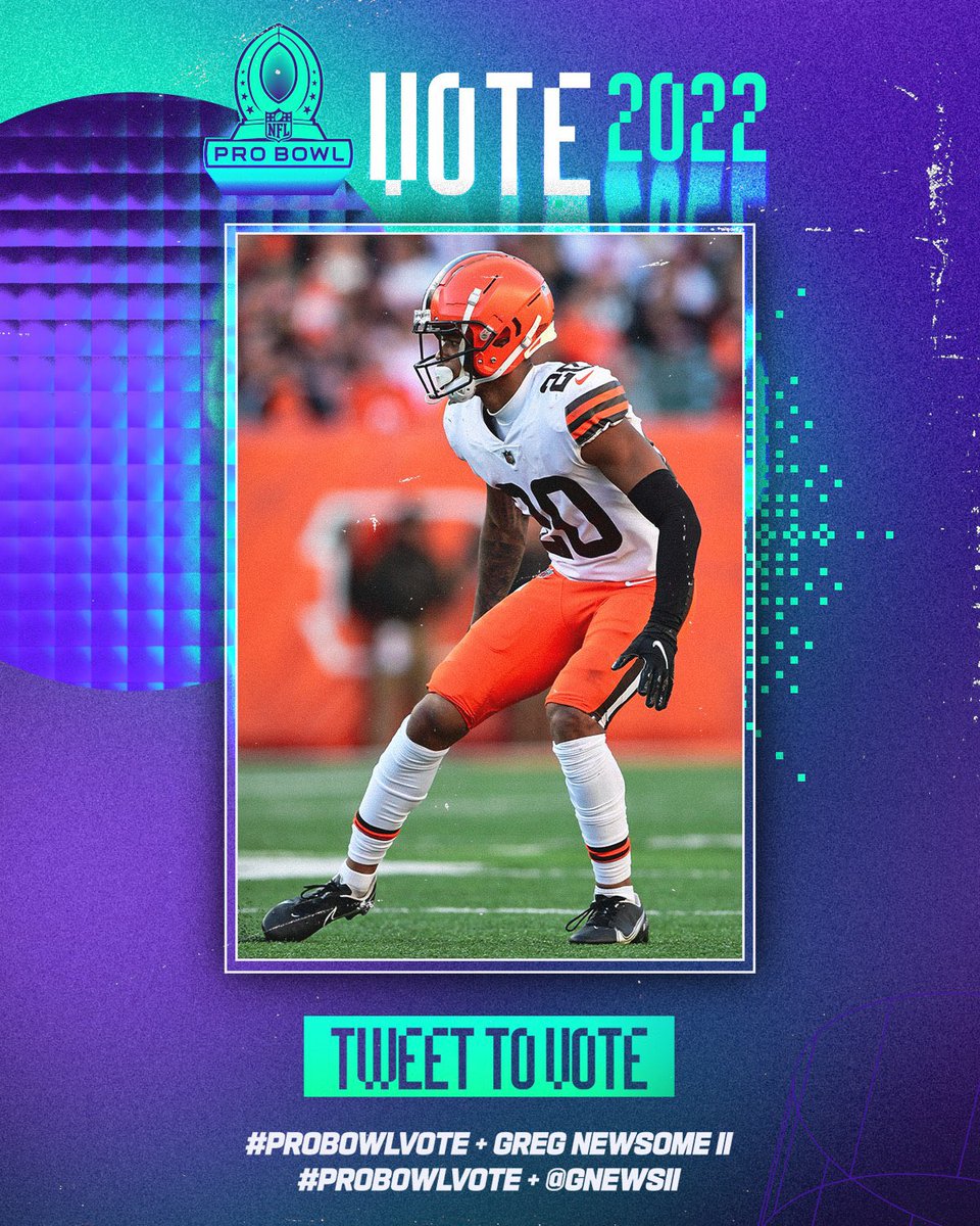 RT to vote for our guy <a href="/gnewsii/">Greg Newsome II</a>! #ProBowlVote  + <a href="/gnewsii/">Greg Newsome II</a>