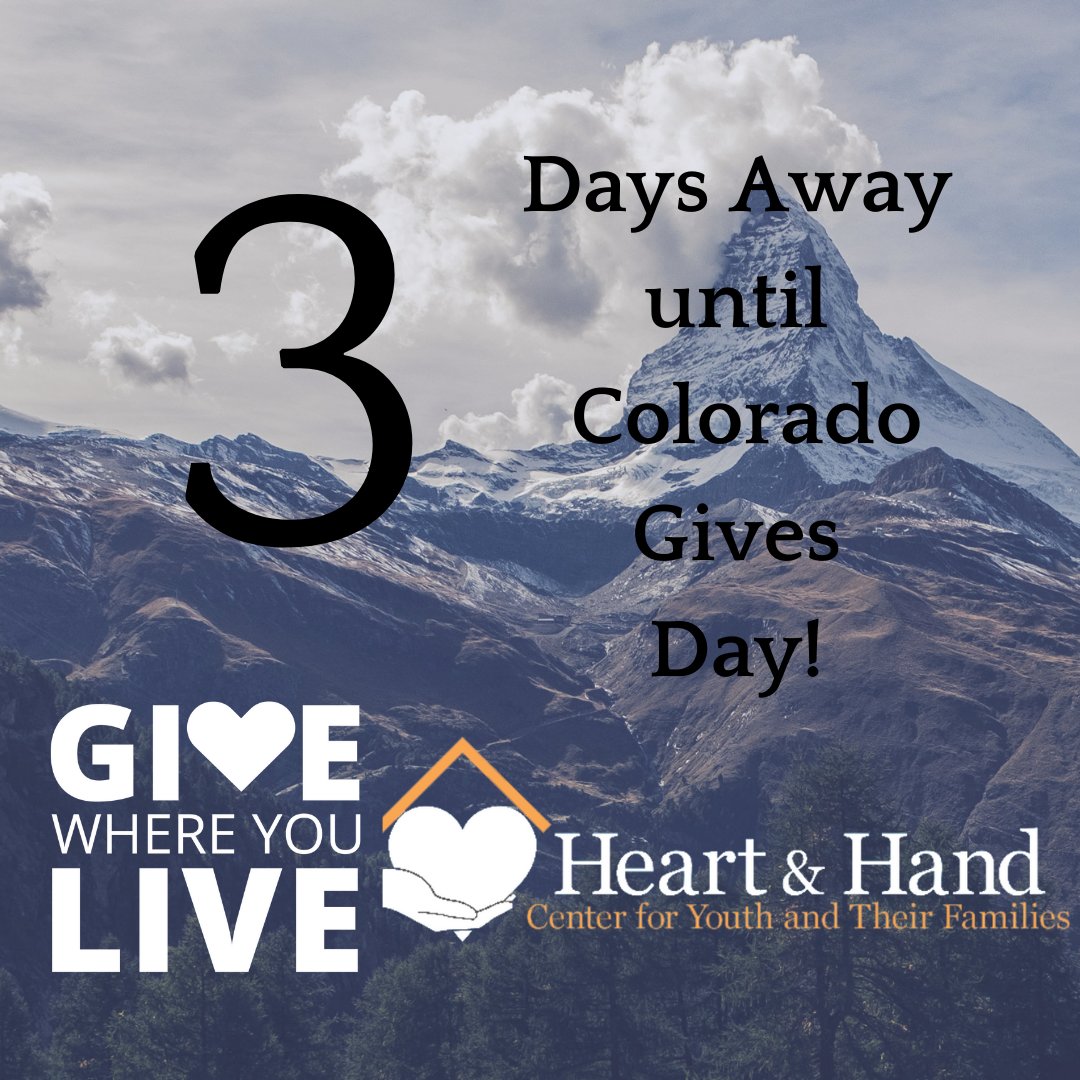 HeartHandCenter's tweet photo. Each December Coloradans come together with the common goal to strengthen the community by helping to power nonprofits. Be sure to schedule your gift by visiting https://t.co/ial4nmhJ73 !

Colorado Gives Day, December 7, 2021. 

#givewhereyoulive #coloradogivesday #heartandhand https://t.co/G1wRMjiU71