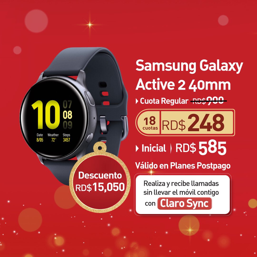 ClaroRD's tweet photo. En Navidad disfruta de las mejores ofertas en accesorios IoT de Samsung 📱✨. Adquiérelos con #ClaroSync para tener tu móvil conectado a tus accesorios siempre que lo necesites. Entérate de más en https://t.co/8vNiHTcFiQ https://t.co/M114Cb5947