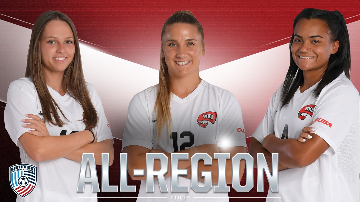 WKU_Soccer's tweet photo. 𝐀𝐥𝐥-𝐑𝐞𝐠𝐢𝐨𝐧

Congrats to Avery, Lyric and Katie for earning United Soccer Coaches All-Region honors! 

📝 https://t.co/tSQkm6VA5s https://t.co/EDl6Kl0dnG