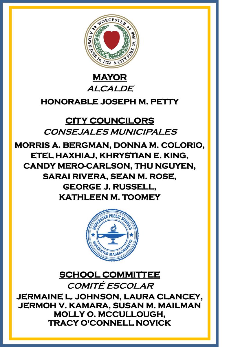 TweetWorcester's tweet photo. The Inaugural Exercises of the Worcester City Council and School Committee will take place Monday, January 3rd at @MechanicsHall. Free and open to the public. Program begins at 5:30 p.m. https://t.co/abXqAGQGuL