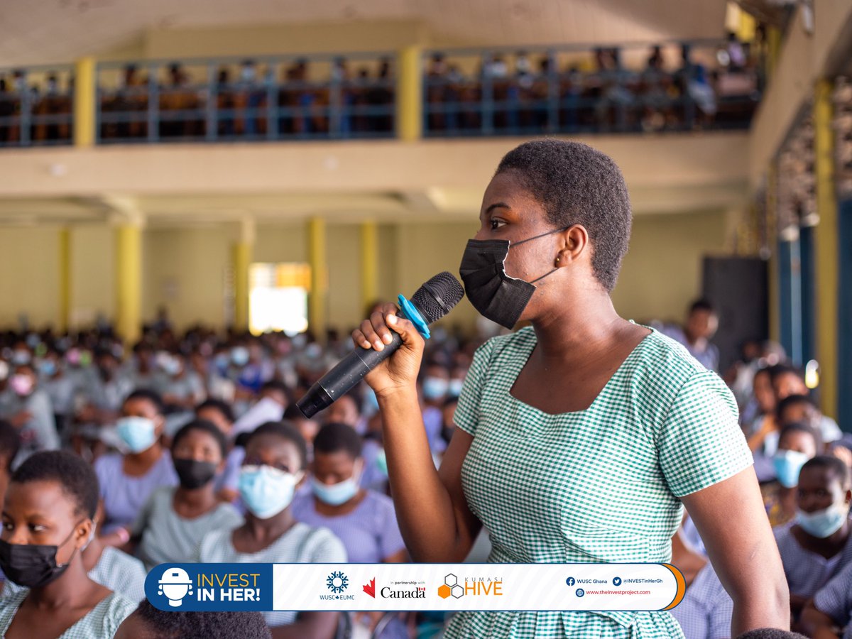 KumasiHive's tweet photo. We continue our #INVEST Advocacy Campaigns on advocating for more females in the TVET field.
Today we were at KNUST Senior High School where we received a rousing welcome from the students and their tutors.
#HiveImpact #INVESTInHer #INVESTProject #Advocacy https://t.co/aQy2bHqtBL