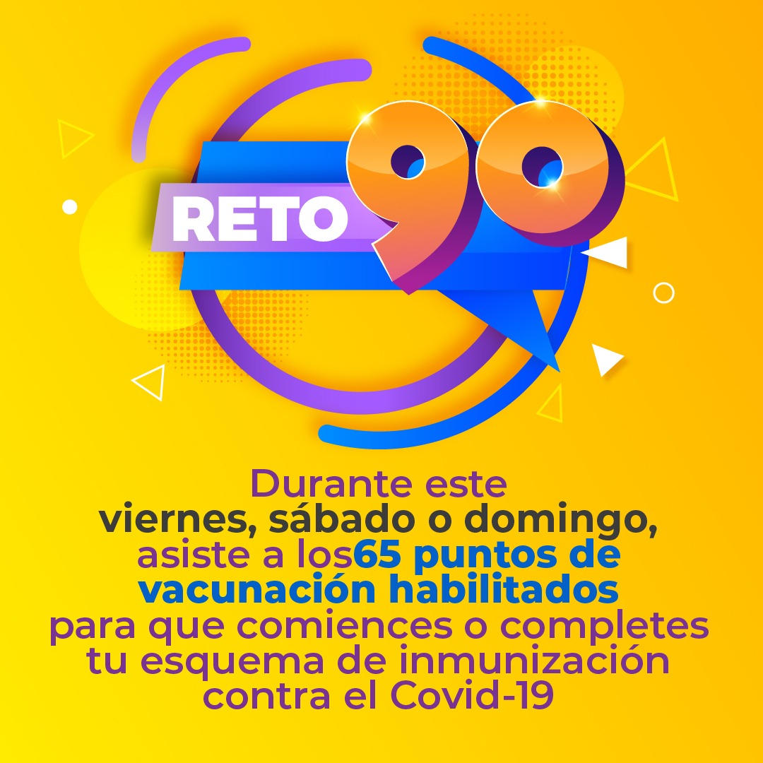 SectorSalud's tweet photo. ¡Fin de semana de vacunación! 💉
🙋🏽Son 65 puntos que están habilitados por toda la ciudad para que inicies o completes tu esquema de vacunación contra el covid-19.
✅Únete al #Reto90
🚩Conoce todos los puntos habilitados
👉🏽https://t.co/8x97e1zwc5 https://t.co/q8zc6HfOcj