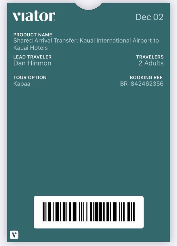 HiveDan's tweet photo. @ViatorTravel Thx Elisabetta! Here’s the reservation info. https://t.co/jv7PIc7BNh