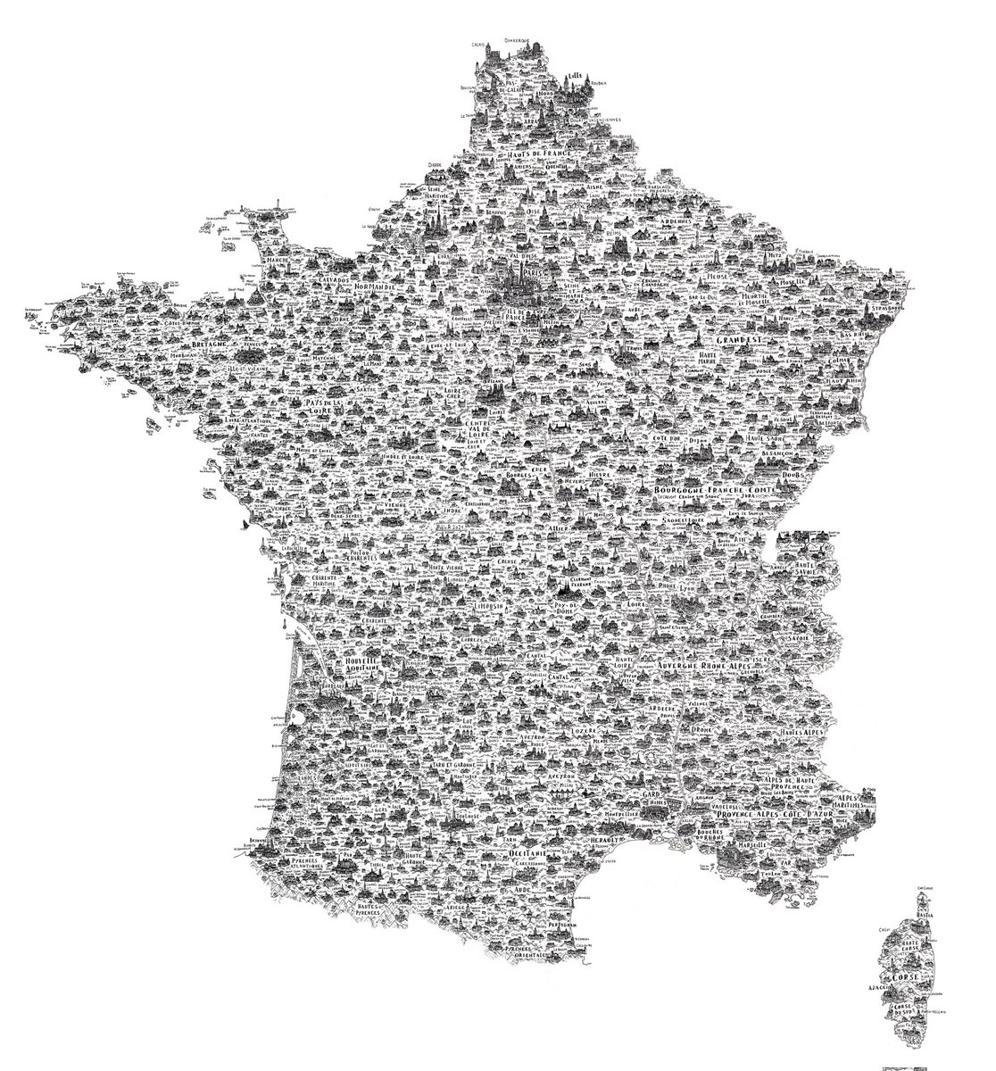 RaisonPablo's tweet image. Voici ma nouvelle carte de France, dessinée à main levée.
Elle n'existe pas pour de vrai mais a été créée a partir des cinq cartes que j'ai fait en 2021.
vous pouvez désormais les acquérir dans un coffret édition limitée signé et numéroté
shop.joliemap.com/products/coffr…
