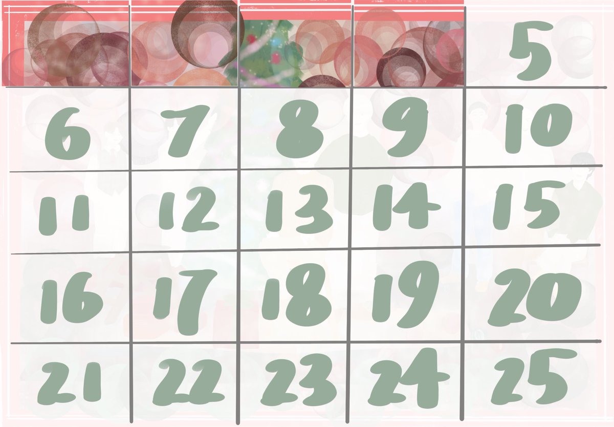 Sugiharu57's tweet photo. ＊🎄BTS advent calendar🎄＊
今日から25日までの間、勝手にアドベントカレンダーでChristmas countdownはじめます✨
一日1枚、全25枚、クリスマスに絵が完成します＊
【Day4】
#btsadvent #btsadventcalendar 
#btsarmy     #btsfa #btsfanart #btsholidaycollection #bts https://t.co/91eTcl5aWo