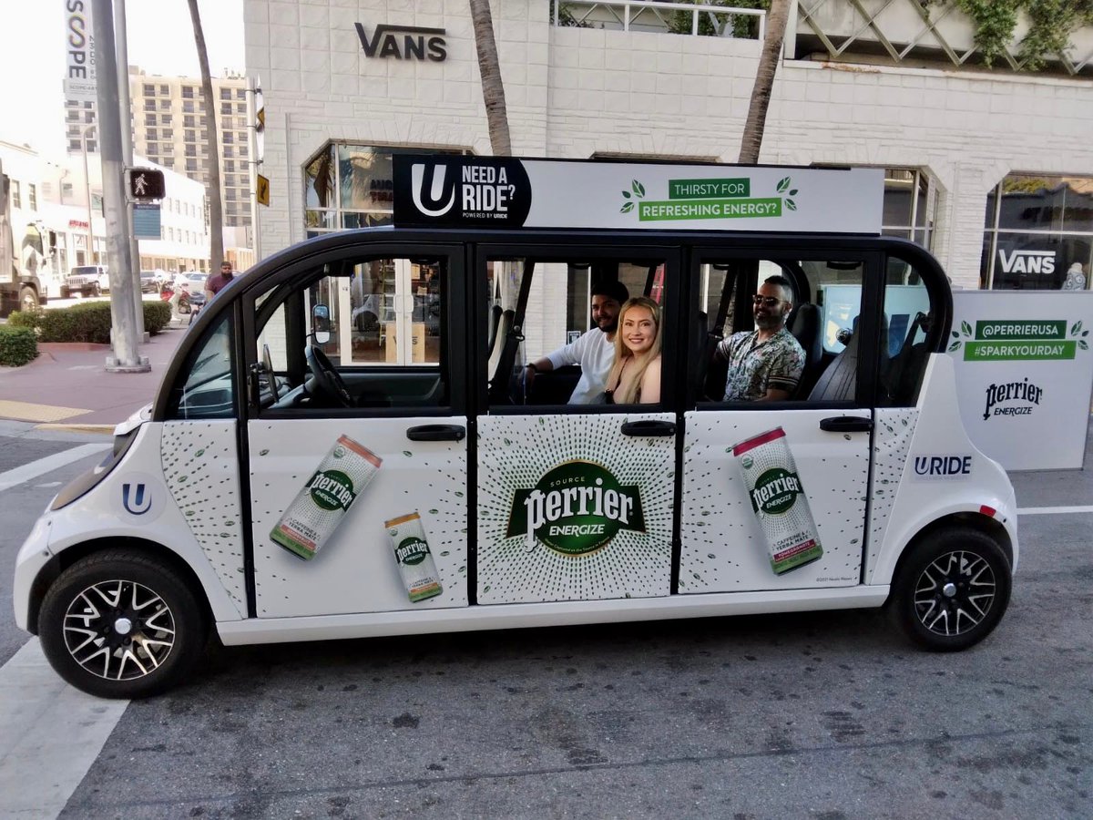 ride_circuit's tweet photo. Celebrating #ArtBasel2021 with @Perrier! We're bringing eco-friendly rides to Miami during Art Basel! Enjoy the ride and some refreshing Perrier Energize today! https://t.co/hiteNA40eU
