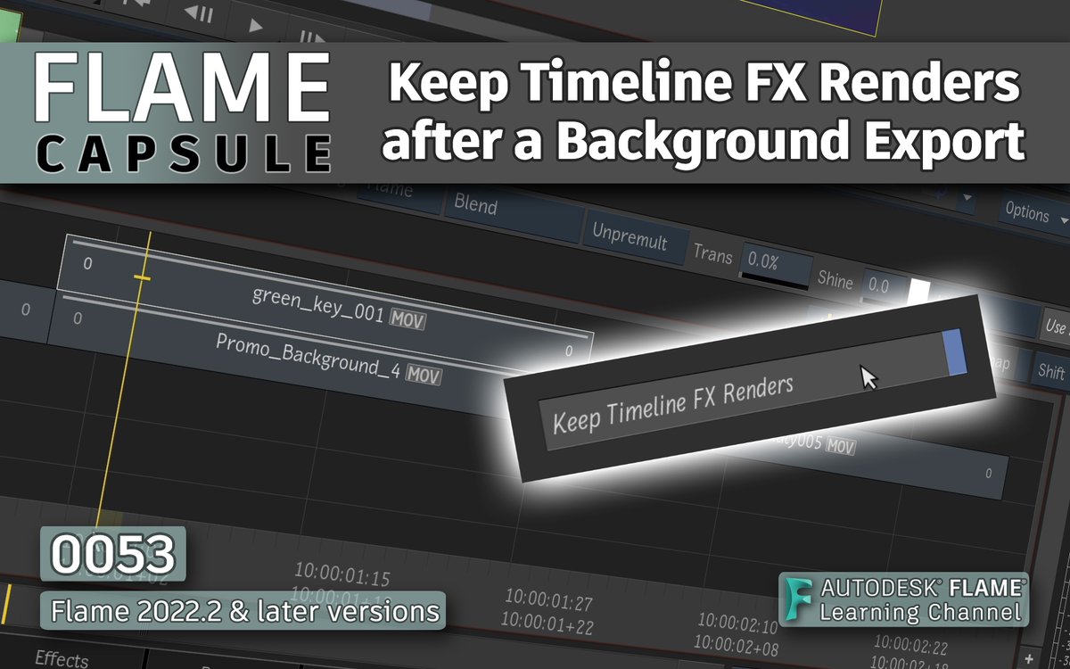 digiart1994's tweet photo. New #autodeskflame 30-sec CAPSULE video - Keep TLFX Renders after a Background Export - Flame 2022.2 - https://t.co/cHqGnjAlTw https://t.co/d7BKB2nIpS