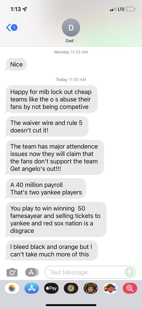 iBTillman's tweet photo. Please someone check on my dad ⁦@Orioles⁩ https://t.co/z9bmGqg6Ry