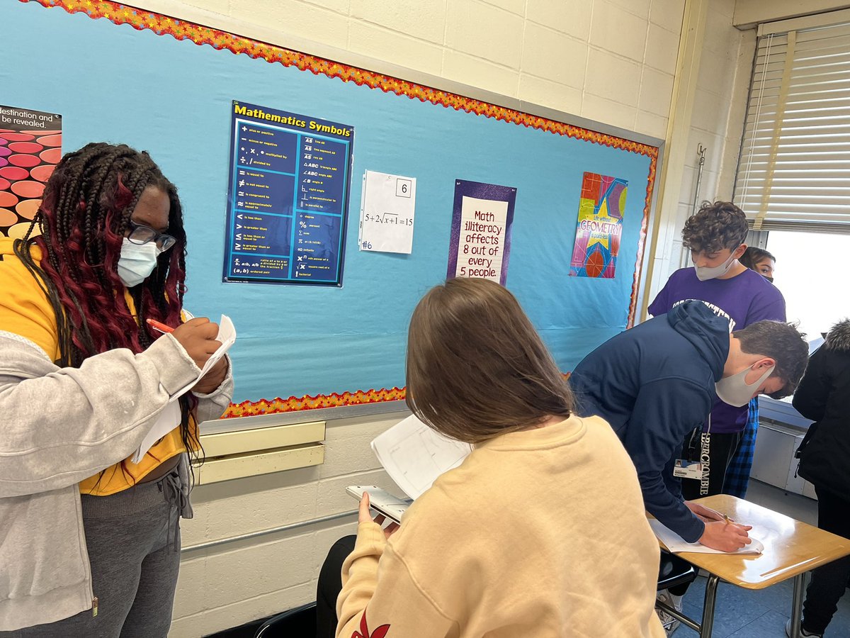 Students in Ms. Tantleff &amp; Ms. Smith’s Algebra 2 class are participating in a Scavenger Hunt as they practice solving radical equations! #studentengagement #ThisIsOSD #OHSMath <a href="/MsSmithOHS/">Ms. Smith</a> <a href="/OSchoolsPR/">Oceanside School District #OSD_NY</a>