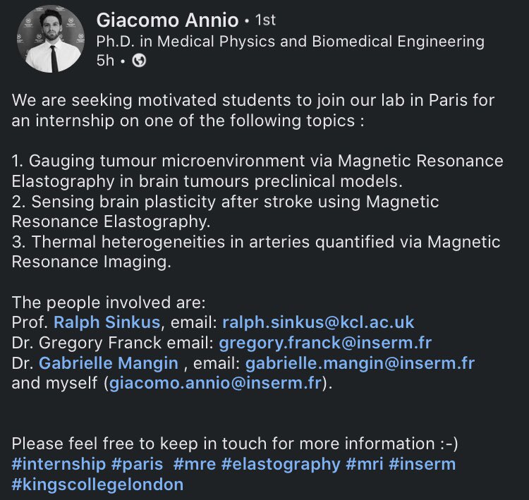 GrgoryFranck2's tweet photo. Anyone interested in hot Science and physics! 👇🏻👇🏻

#internship #mri #inserm #kingscollegelondon #elastography #thermography https://t.co/aJUiGGNMQz