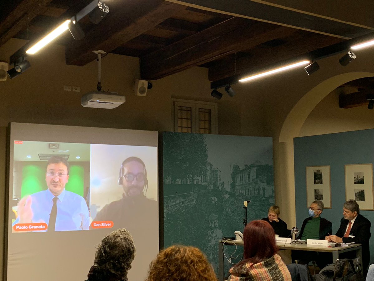 ACanadesi's tweet photo. @FabiolaNaldi, Dan Silver, @CodeZebra and  @rograndi  debate on #culturalwelfare with the coordination of @paologranata  and Martin Stiglio https://t.co/GRXLJJvw1b