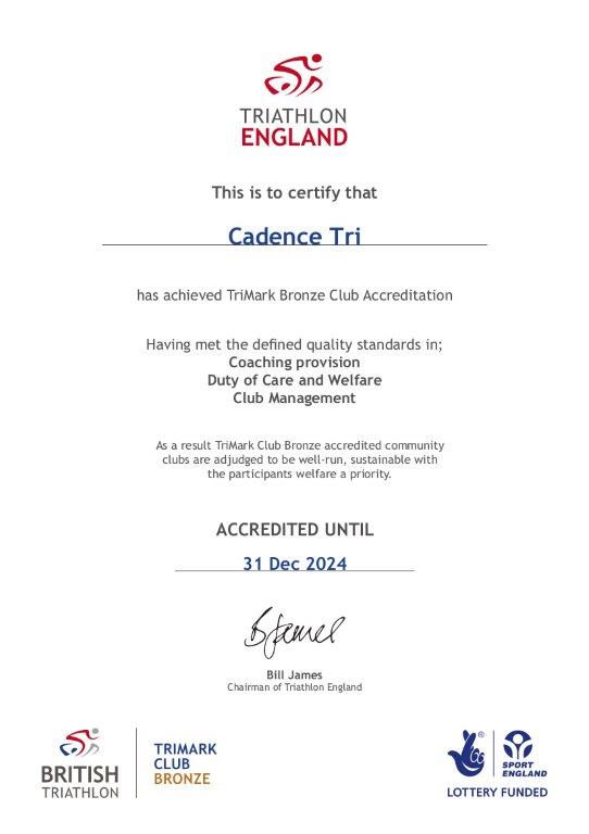 Wahey - successfully re-accredited for another 3 years 😃 <a href="/NWTriathlonEng/">TE North West</a> <a href="/BritTri/">British Triathlon</a>