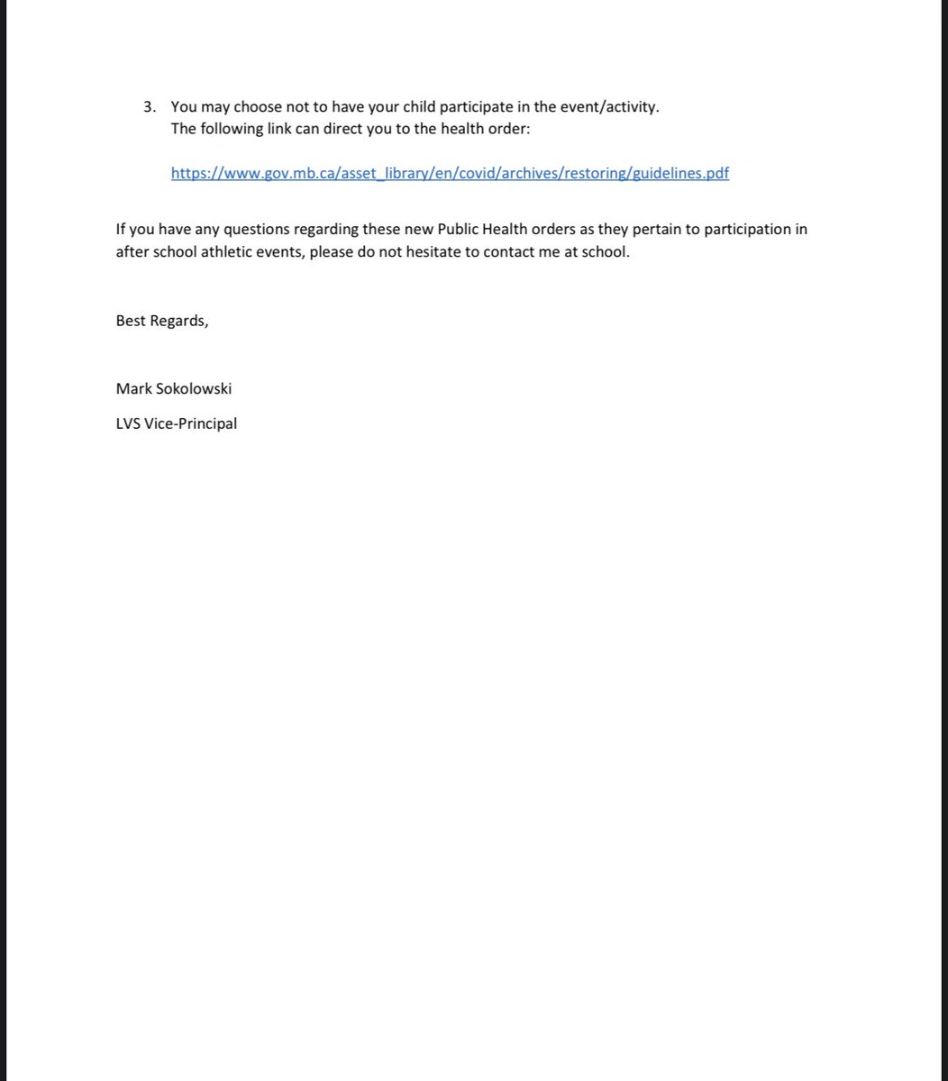 LaPortage's tweet photo. Effective December 6, 2001, all students 12 years and older must provide proof of at least one vaccination for Covid-19 or a negative pharmacist approved test every 72 hours before an after school athletic event.  Please refer to this letter for clarification. https://t.co/xsBgn0fsSs