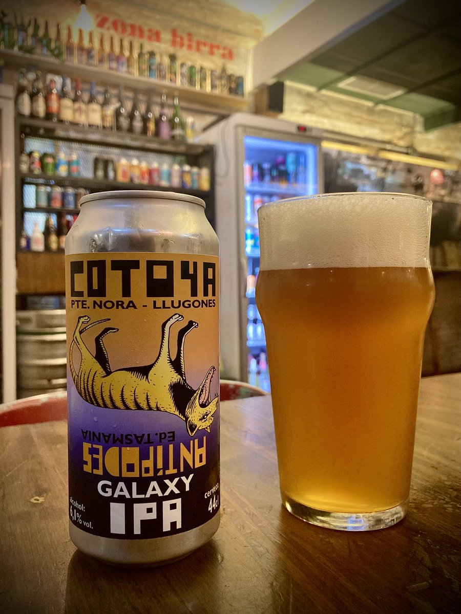 jgarciamoriyon's tweet photo. #Cotoya Antípodes Ed. Tasmania. Lúpulos Galxy, Mosaic y Amarillo #ipa #beer #cerveza #craftbeer ⁦@cervezadviernes⁩ https://t.co/7dyXJyfv6r