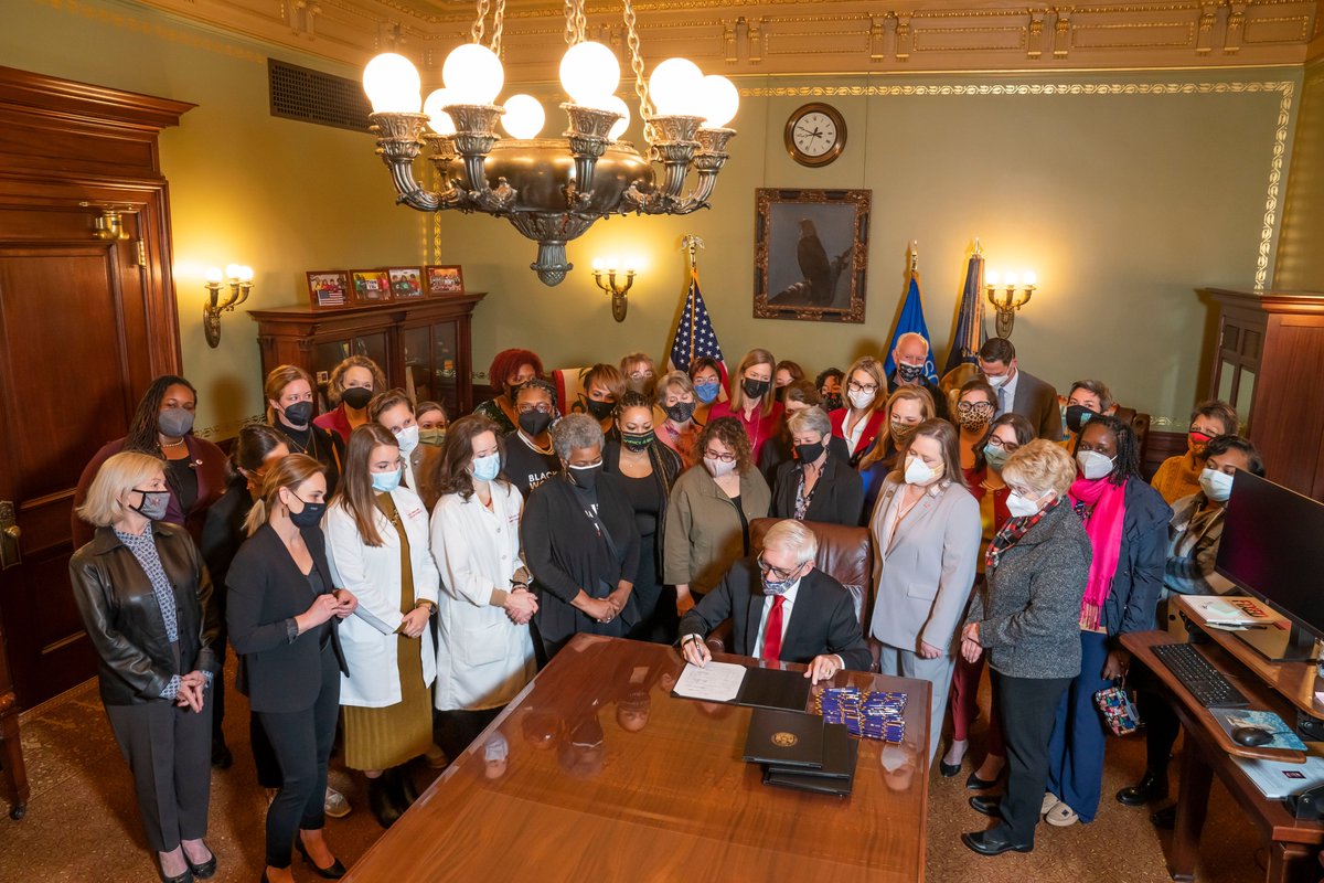 GovEvers's tweet photo. BREAKING: I just vetoed five bills that would restrict access to reproductive healthcare in Wisconsin. https://t.co/c8VwZOSOFi