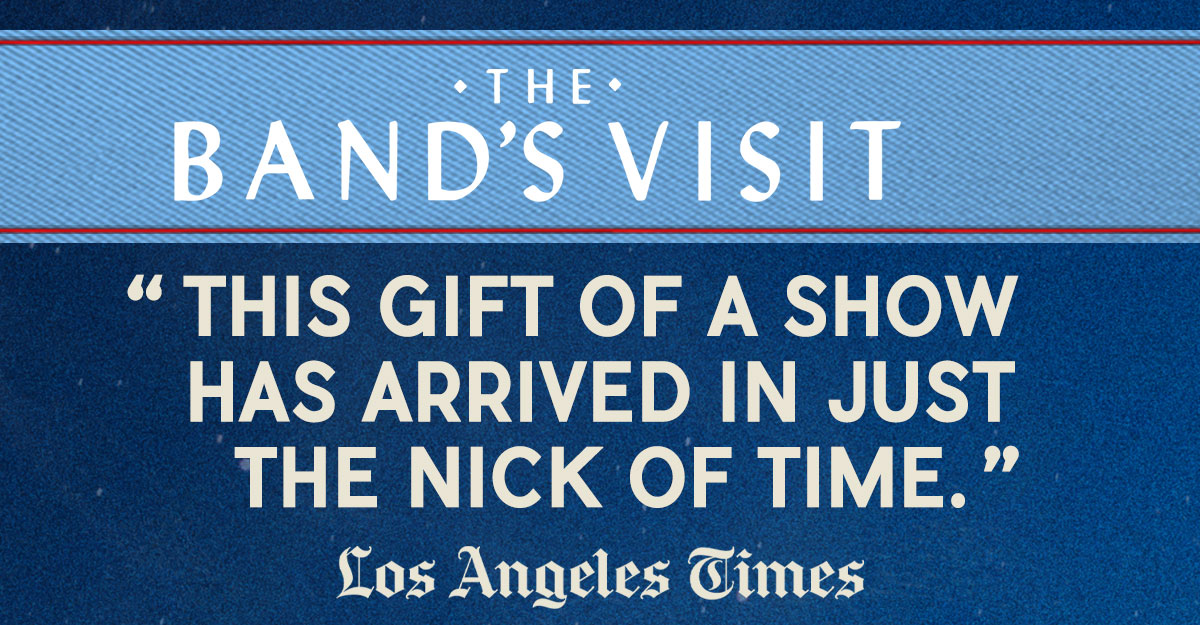 'A musical doesn’t have to make a lot of noise to dazzle...' - Charles McNulty, LA Times | Get #TheBandsVisit tickets today at TheBandsVisitMusical.com