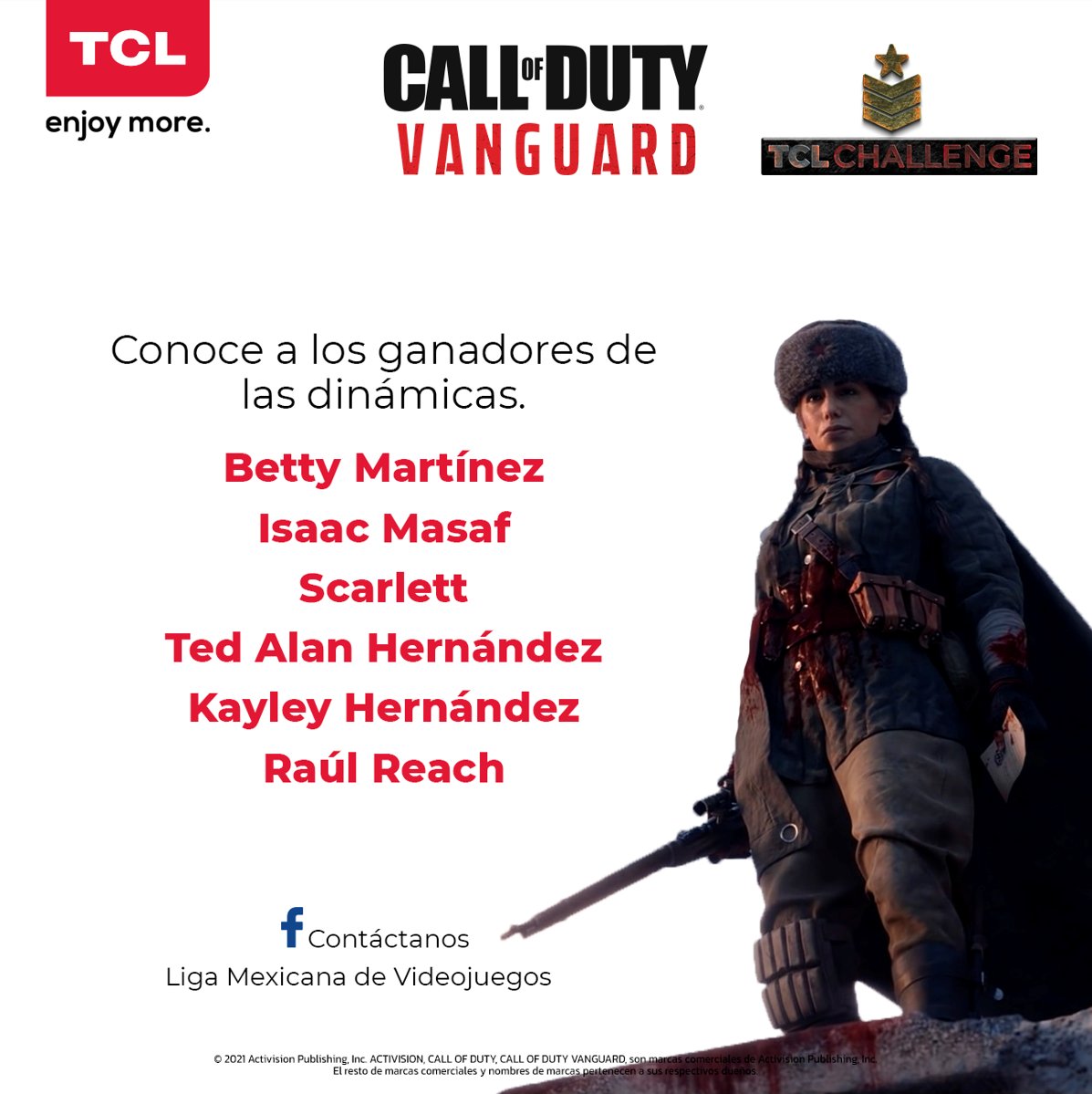 LMVmx's tweet photo. ¡Gracias por participar en las dinámicas de
#TCLChallenge2021!😎🔥 Si tu nombre aparece en la lista, escríbenos por inbox en Facebook. 😉
✅ Juega con la calidad que mereces con la nueva TCL MiniLed Google TV: https://t.co/f46C7E99ad 😍
#TCLovers @tclmex #TCLChallenge https://t.co/CxLl6Hov1P