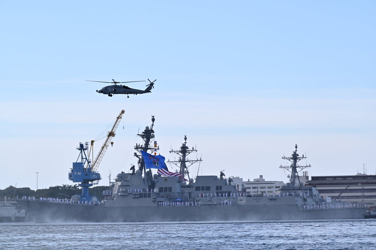 SurfaceWarriors's tweet photo. Please join us today at https://t.co/3do062K0nd to commission the future USS Daniel Inouye (DDG 118)! Livestream will begin at 9:50 HST and the ceremony at 10:00 HST. #USSDanielInouye #DDG118 #GoForBroke #CountdownToCommissioning @GDBIW https://t.co/72CAbtnmYo