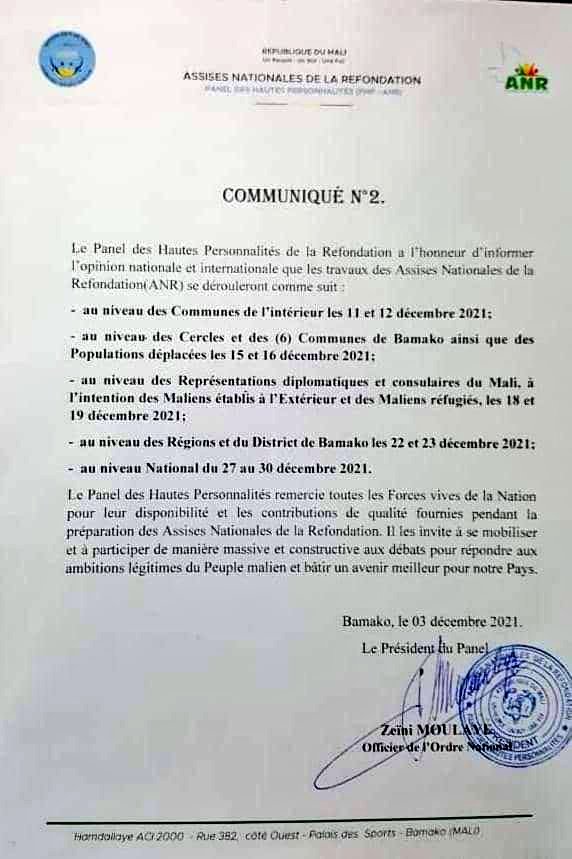 pacidpacid's tweet photo. Le nouveau calendrier 📇🗓️ des Assises Nationales de la Refondation.

Elles se dérouleront comme suit 👇🏽👇🏽👇🏽 https://t.co/7qb2iQIBwO