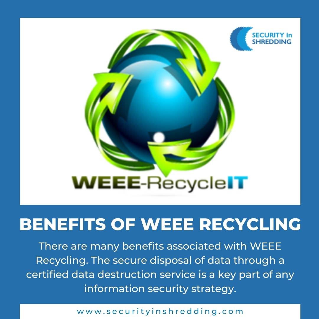SecurityInShred's tweet photo. **Benefits of WEEE Recycling**
There are many benefits associated with WEEE Recycling. The secure disposal of digital data through a certified data destruction service is a key part of any information security strategy. https://t.co/Fxjo4kdD3m