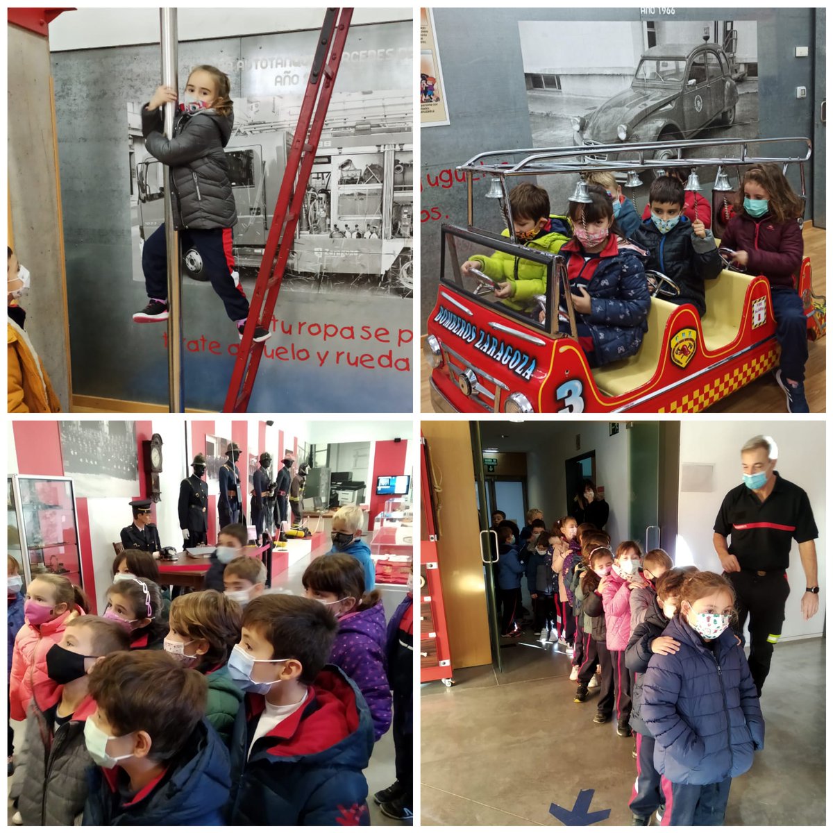 El alumnado de 1° de primaria hemos visitado el Museo del Fuego. Hemos aprendido un montón sobre los "hermanos" bomberos y el "hermano" fuego, y a cómo actuar en situaciones de emergencia. ¡Nos hemos divertido mucho! #paduazgz #colegiosanantoniodepadua