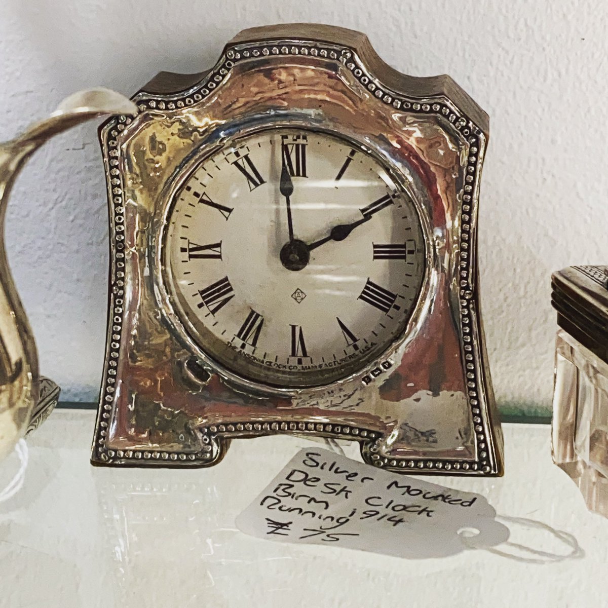 astraantiques's tweet photo. Have a lovely evening…….. #fridaynight #silver #deskclock #birmingham #1914 #silverclock #astraantiquescentre #hemswell #lincolnshire https://t.co/fgj93PdWod