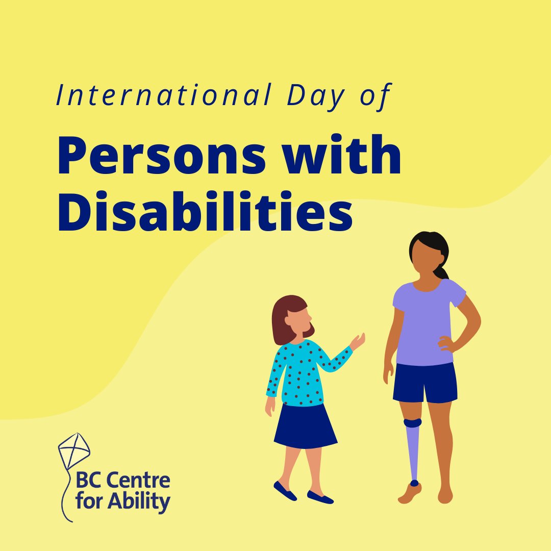 BCCFA's tweet photo. December 3 is International Day of Persons with Disabilities, an international observance that aims to raise awareness and mobilize support for the dignity, rights and well-being of persons with disabilities. https://t.co/s8IttIuENI