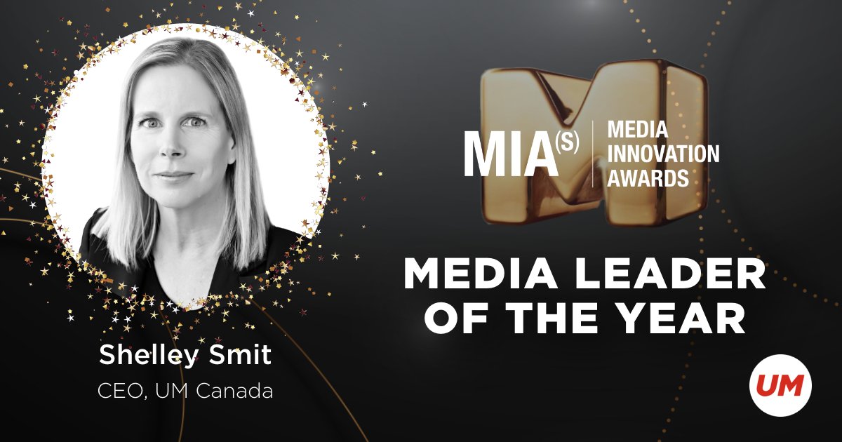 UMWorldwide's tweet photo. Congrats to our @umcanada1 Chief Executive Officer, Shelley Smit, on being named Media Leader of the Year at the Media Innovation Awards. And to the entire Canadian team for taking home 14 medals for their industry-leading client work. #Futureproof #greatwork #Awards #winningwork https://t.co/vf109T46AF