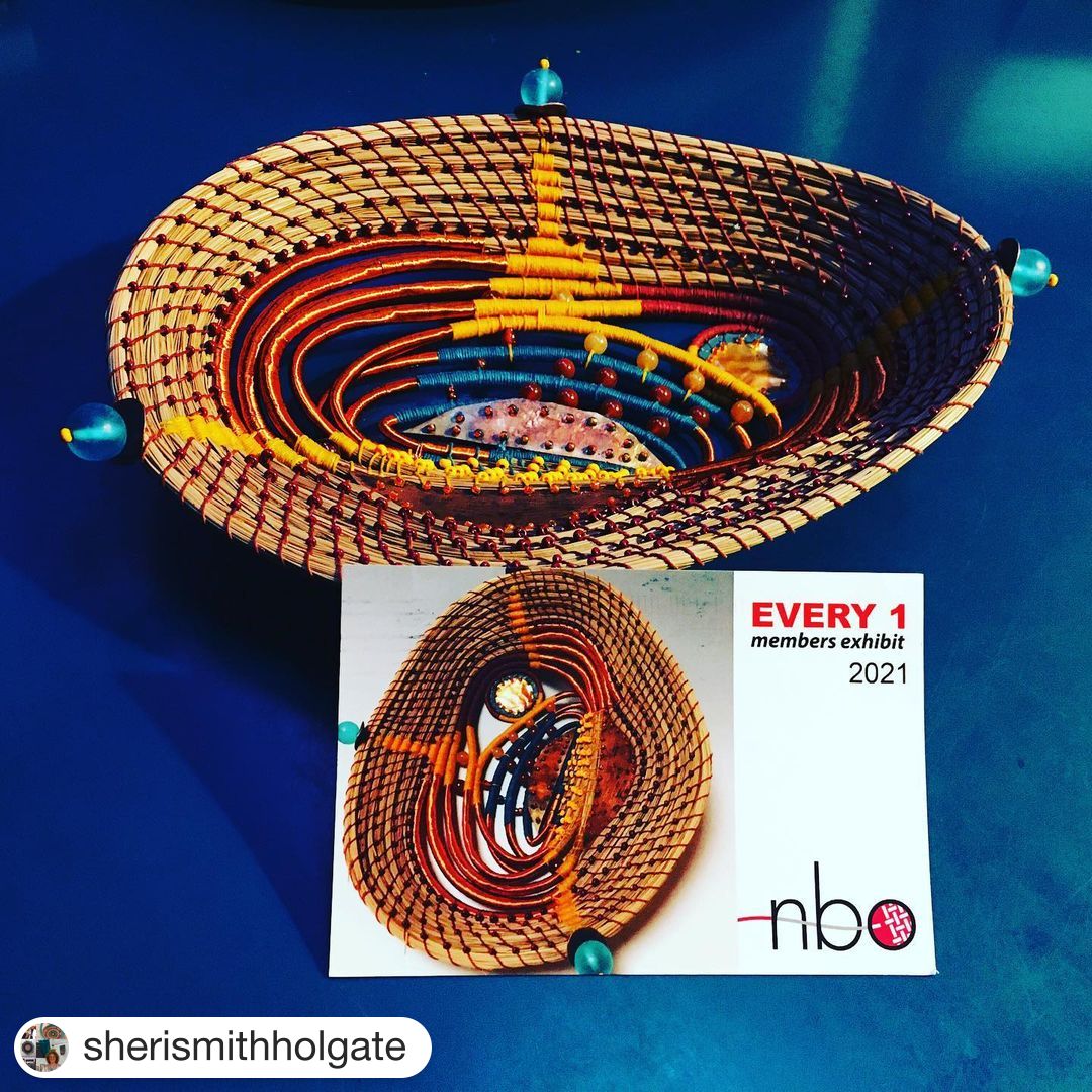 NatBasketOrg's tweet photo. Thank You @nationalbasketryorganization for the postcard from NBO’s EVERY 1 exhibition 2021. I savor every magazine. Thanks for the note @tinaystudio #nbomember #fiberartist #fiberarts #pineneedles #basketmaker #contemporarybasketry #basketweaver @sherismithholgate https://t.co/WtXGmTmnG1
