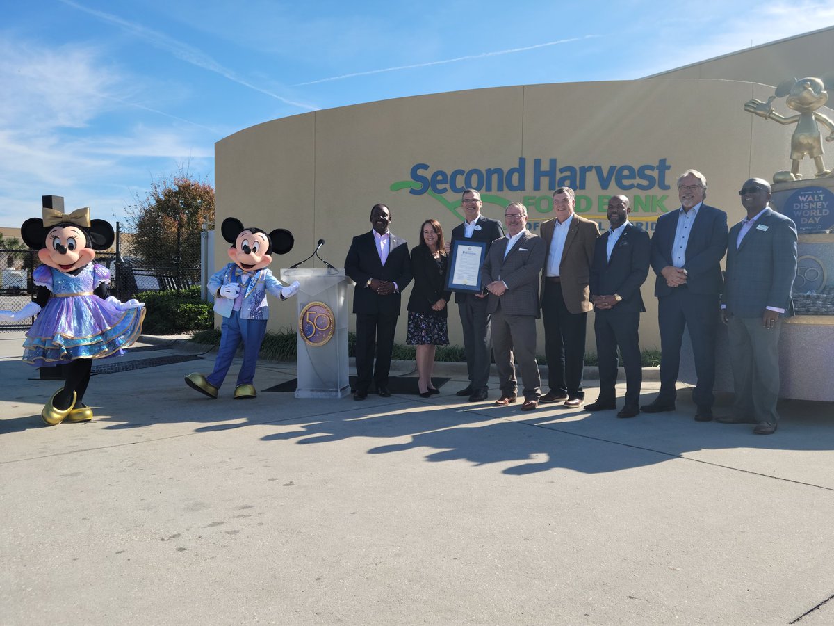 Glad to join our friends at <a href="/feedhopenow/">Second Harvest Food Bank of Central Florida</a> today to celebrate <a href="/WaltDisneyWorld/">Walt Disney World</a>'s 50th Anniversary with two of our closest friends, Mickey and Minnie! #Orldistrict6 #WaltDisneyWorld