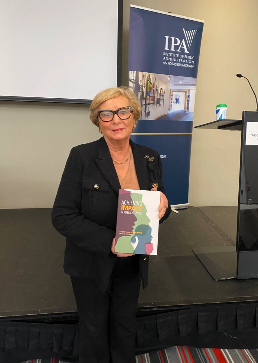 FitzgeraldFrncs's tweet photo. Honoured to launch a wonderful publication this evening entitled ‘Achieving Impact in Public Service’ in honour of Sylda Langford and published by @library_ipa 

This book is a fitting tribute and record of Sylda’s outstanding work and contribution to Irish public policy. https://t.co/QoqAPgttBf