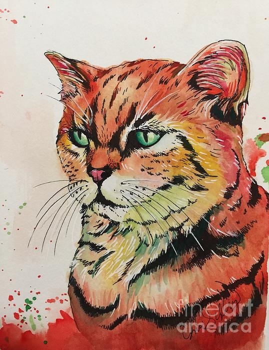 xCREATIVEANNIEx's tweet photo. New artwork for sale! - "Tabby Cat" - https://t.co/Y4mCzjywt1 @fineartamerica https://t.co/9tMGOr5KPt