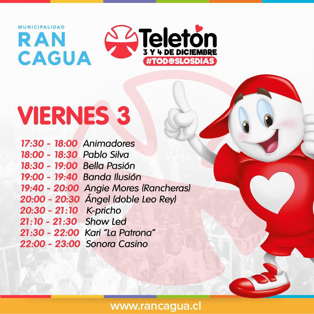 alcaldejrgodoy's tweet photo. Vecinas y vecinos, les invitamos a participar del show organizado para @Teleton esta tarde y mañana sábado 4 de diciembre.

Junto a sus familias y nuestros artistas locales podrán disfrutar un grato momento y pasar al banco para aportar al trabajo de esta gran institución 🦾❤️ https://t.co/gXW93jMjV0