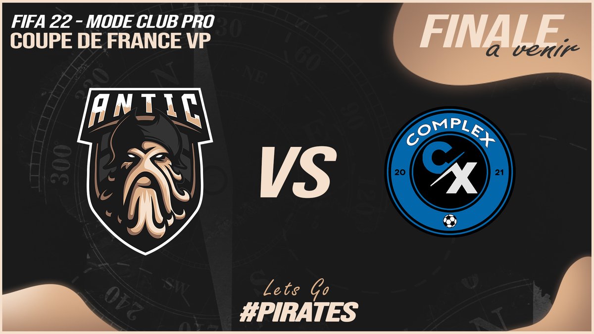 ⚽️#FINALE #FIFA22

Nous connaissons enfin l'adversaire que nous affronterons en finale <a href="/FVPAeSport/">FVPA Esport</a> 🏆

Bonne chance à <a href="/CompleX_ClubPro/">CompleX</a> et rendez-vous dans deux semaines pour ce match d'anthologie 🔥🏴‍☠️