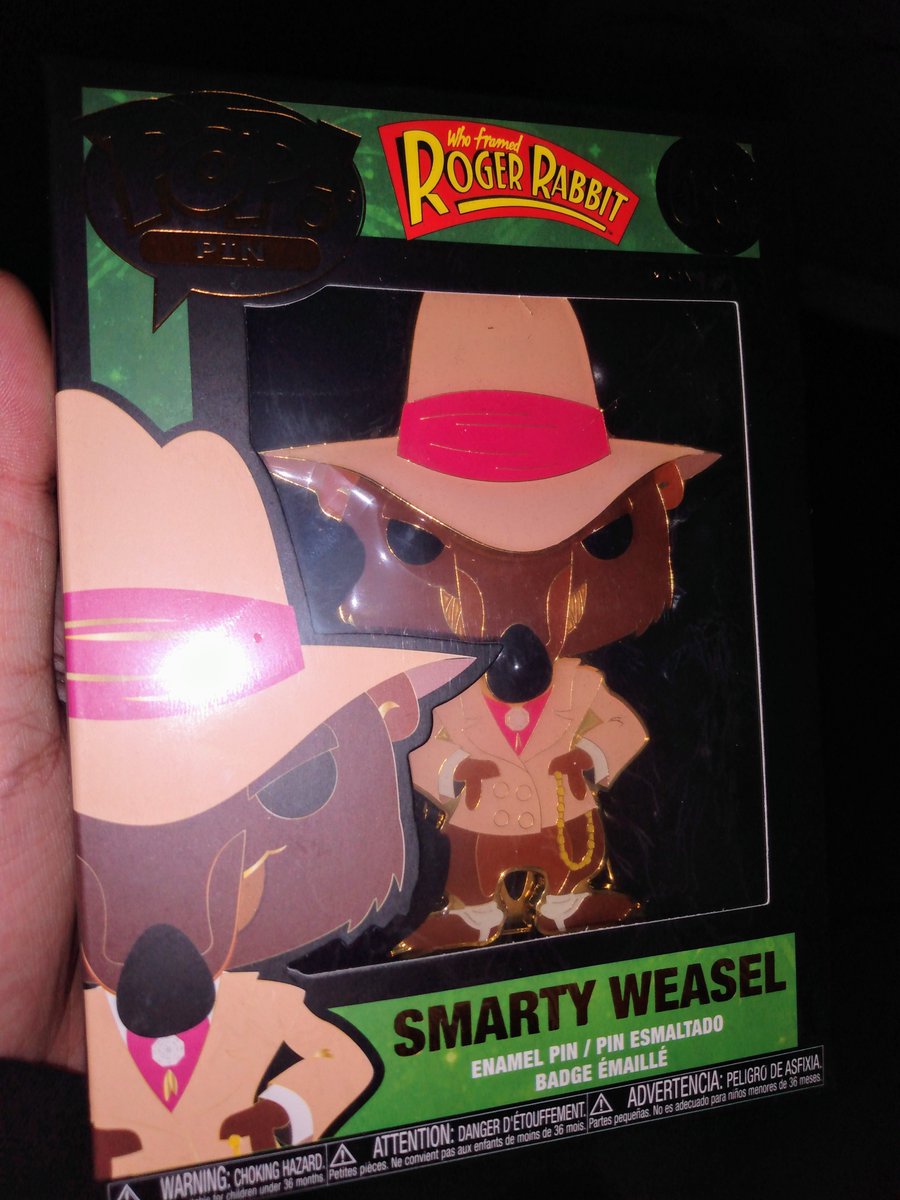 all_nostalgic's tweet photo. Who Framed Roger Rabbit Smarty Weasel Funko Pop Pin. 💕 
#90sKid #Nostalgia #Childhood #Cartoons #Movies #WaltDisney #WhoFramedRogerRabbit #SmartyWeasel #FunkoPop #Pin https://t.co/vQFAnhfYfB