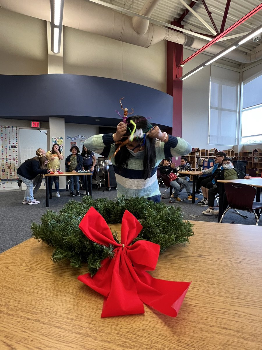 EmilyPaine9's tweet photo. Reindeer Relay today in the library!! #makerspace #avcato #library @WaserLibrarian https://t.co/U0kMI1MWT7