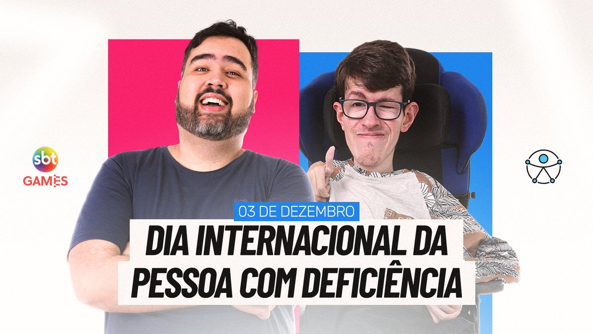 SBT_Games's tweet photo. Hoje, é o Dia Internacional da Pessoa com Deficiência!♿️

Uma data em que refletimos sobre importância de combatermos preconceitos e promovermos inclusão e acessibilidade!✨

Apoie criadores e criadoras de conteúdo PcD! Um cenário plural só cresce!👊 https://t.co/VBwLZFNlf0