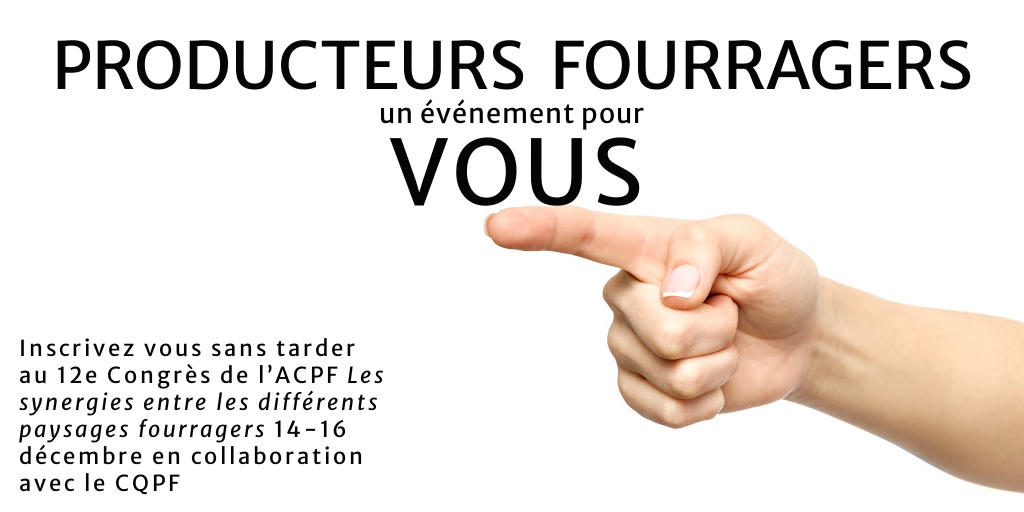 12e Congrès annuel de l'Association canadienne pour les plantes fourragères. canadianfga.ca/events/2021-co…