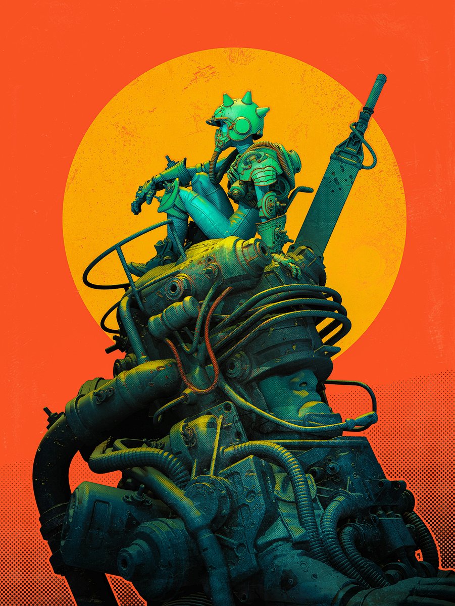 "IMM💀RTALS"  #055
Standing on the shoulders of giants.. quite literally. ;) 
#digitalart