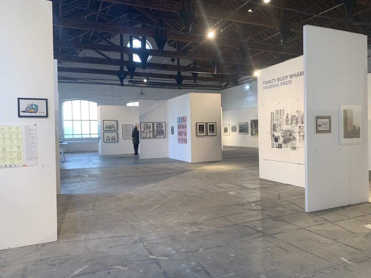 TBWDrawingPrize's tweet photo. Last weekend to see the Trinity Buoy Wharf Drawing Prize 2021 at Trinity Buoy Wharf in London - open Saturday & Sunday from 11am to 4pm - before it heads off on tour. Do see it at the weekend if you can! #TBWDP21 @artsTBW #DrawingExhibition #DrawingCommunity #DrawingNetwork https://t.co/cx2N08YtO1