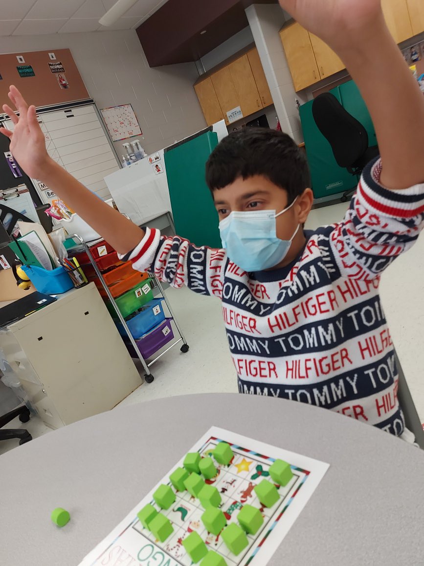 missbwalka's tweet photo. What a fun Friday! We played holiday bingo on the third day of our Kellogg’s holiday calendar! #GECDSBGains @talbot_trailps @MikeWil03652704 @biaaro https://t.co/lUMC7topHf