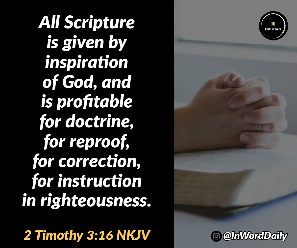 InWordDaily's tweet photo. The Bible is God's will expressed to man. It is the only perfect standard of character, and marks out the duty of man in every circumstance of life.  -  4T 312.2 @E_G_WHITE

#DailyWithJesus #Bible #OurInstructor https://t.co/HhmJMbfMGR