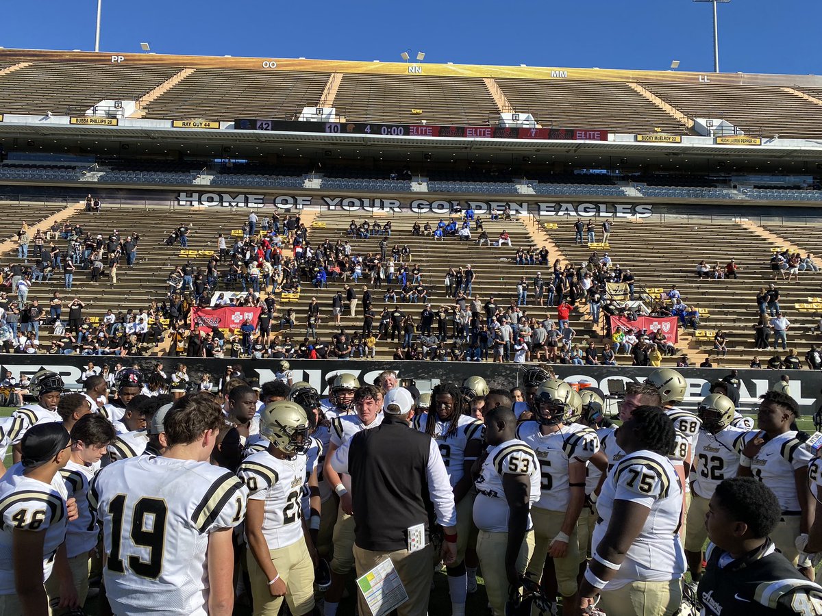 AmoryFB's tweet photo. FINAL | Amory’s playoff run ends as the 2021 3A finalist.

Amory - 10
JDC - 42

#PantherPride https://t.co/YxEJhcEQYU