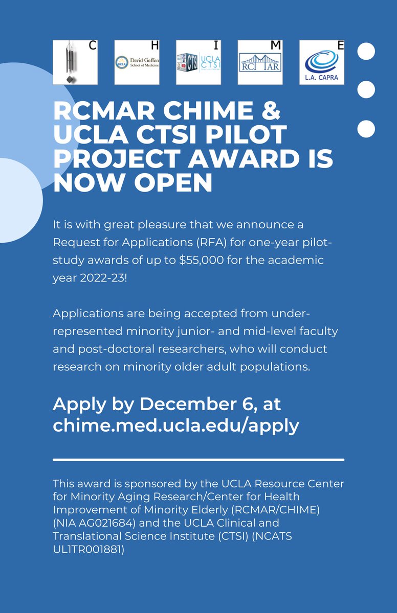 UCLA RCMAR CHIME (@uclarcmarchime) on Twitter photo The deadline is Monday, apply now! chime.med.ucla.edu/apply/ The deadline is Monday, apply now! chime.med.ucla.edu/apply/