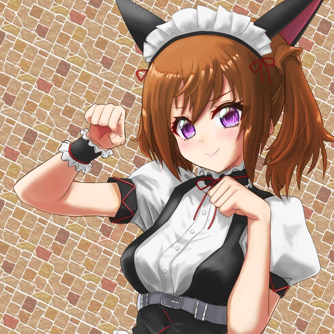 唯ニャンニャン完成
画面を大きくとって、スカートを広げてもよかったかも?
#アリスギアお絵かき 