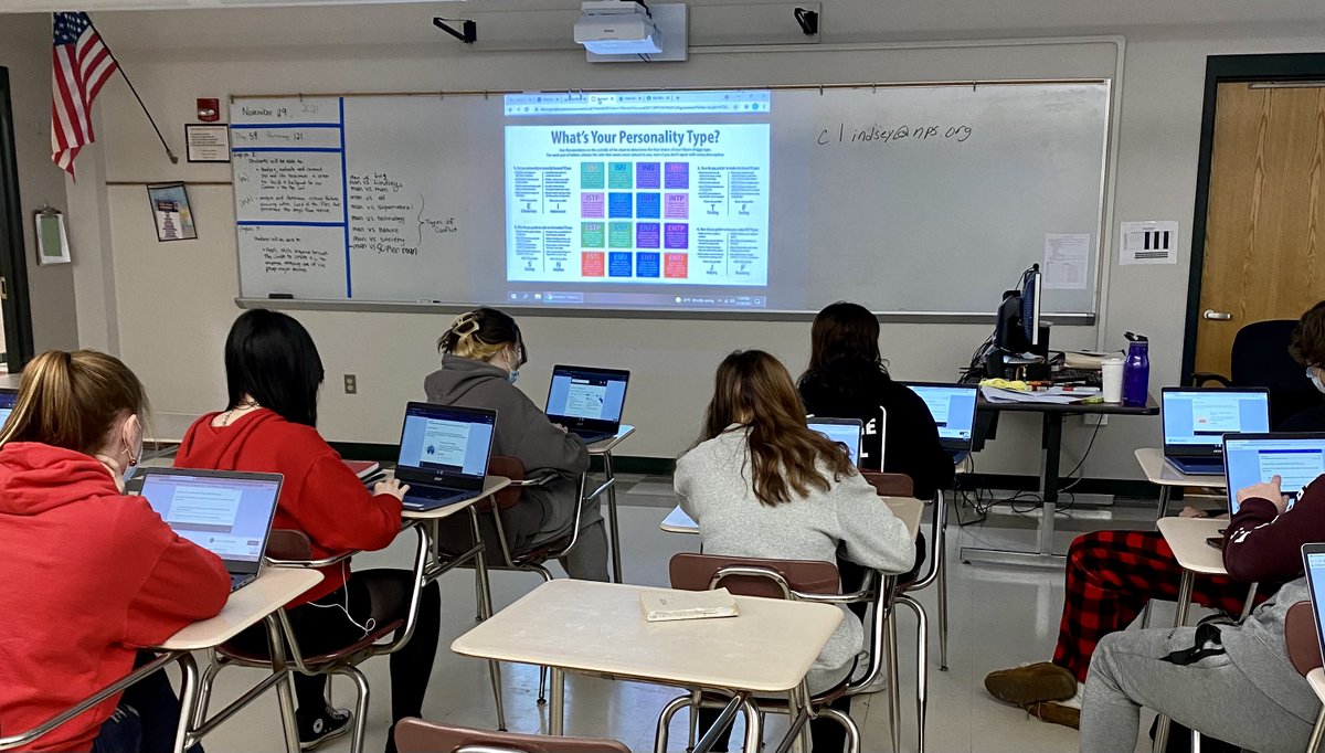 GuidingRams's tweet photo. Guidance met with the Class of 2024 this week in their ELA classes to focus on long term academic &amp; career planning.  In Naviance, students started resumes &amp; completed an assessment that linked personality strengths to potential careers.  Lots of interesting ?'s &amp; conversations! https://t.co/zZGfVgaIZd