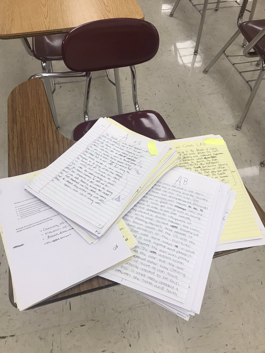 ApushMeOut's tweet image. 92 AP US History essays graded today. All in a days work. 😃
