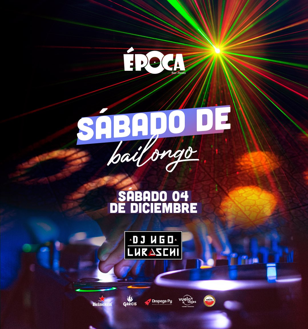 EpocaShowBar's tweet photo. Mañana sábado hay bailongo en la Planta Alta con Dj Ugo Luraschi y los mejores hits!! 💃🕺🏻
• Heineken pony 4 por 50 mil
• Amstel 3 por 60 mil
• Gin tonic 15 mil gs
• Caipiriña 15 mil gs

📲 Info y reservas vía WhatsApp al 0983305911 https://t.co/RXC6p8bFiw